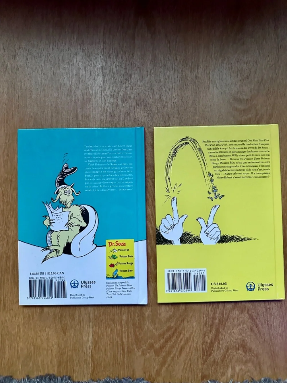Dr Seuss French Hardcover Books Lot 2 Green Eggs One Fish French Editions